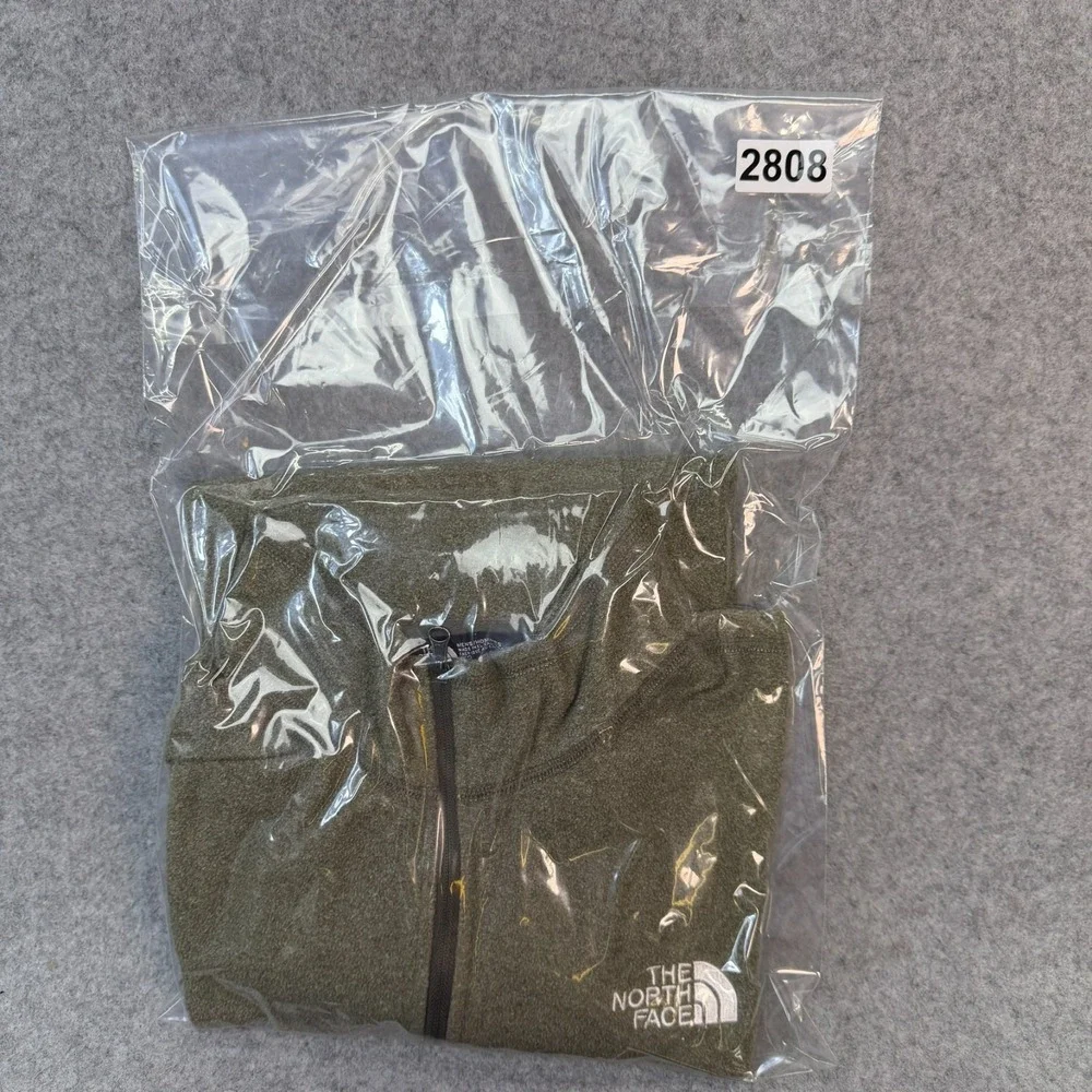 The North Face 1/4 Zip Fleece Pullover Men's Large Green Lightweight Sweater‎